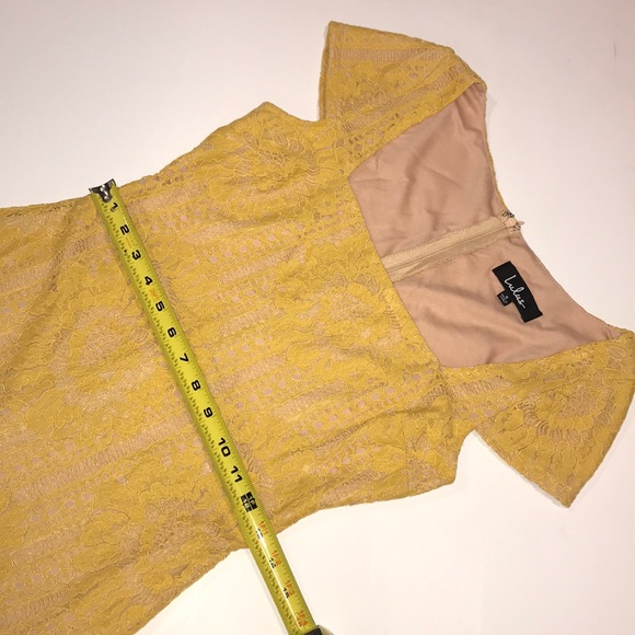 LULUS Marigold Lace Cap Sleeve Dress sz Small - Picture 3 of 8